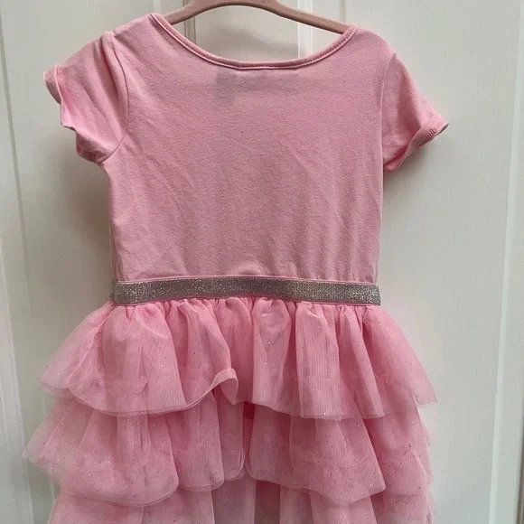 Children’s Place 2T Pink and Silver Sparkle Birthday Girls Princess Dress - Picture 4 of 5